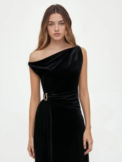 High Neck Floral Mini Dress & V-neck Solid Cami Mini Dress