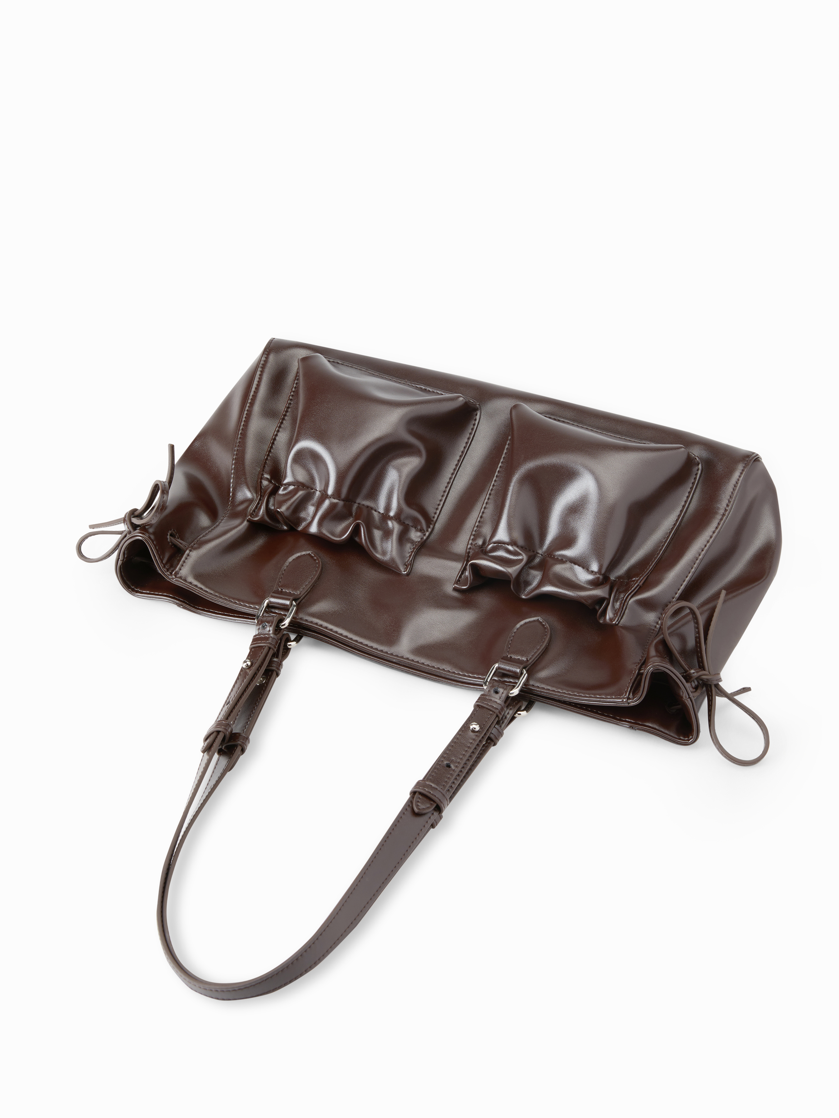 BOWKNOT PLEATED SHOULDER BAG