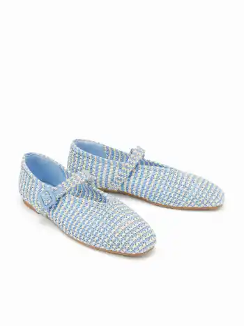 Zweifarbene gewebte Flats