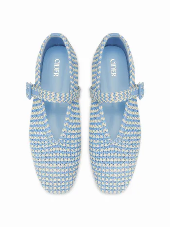 Zweifarbene gewebte Flats