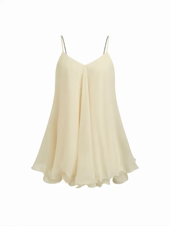 Satin Stand Collar Backless Knotted Mini Dress