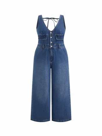 Denim Mid Rise Fire Embroidery Pocket Belted Straight Leg Jeans Curve & Plus