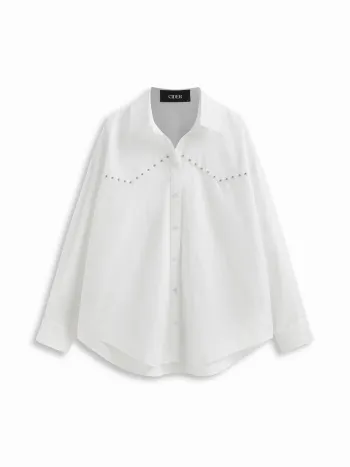 100% Baumwolle Polo-Hals Niet Oversize Shirt