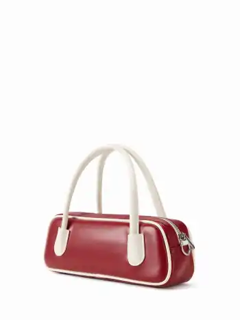 Zweifarbene Boston-Handtasche & Querträgerschultertasche