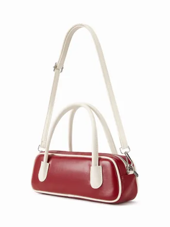 Zweifarbene Boston-Handtasche & Querträgerschultertasche