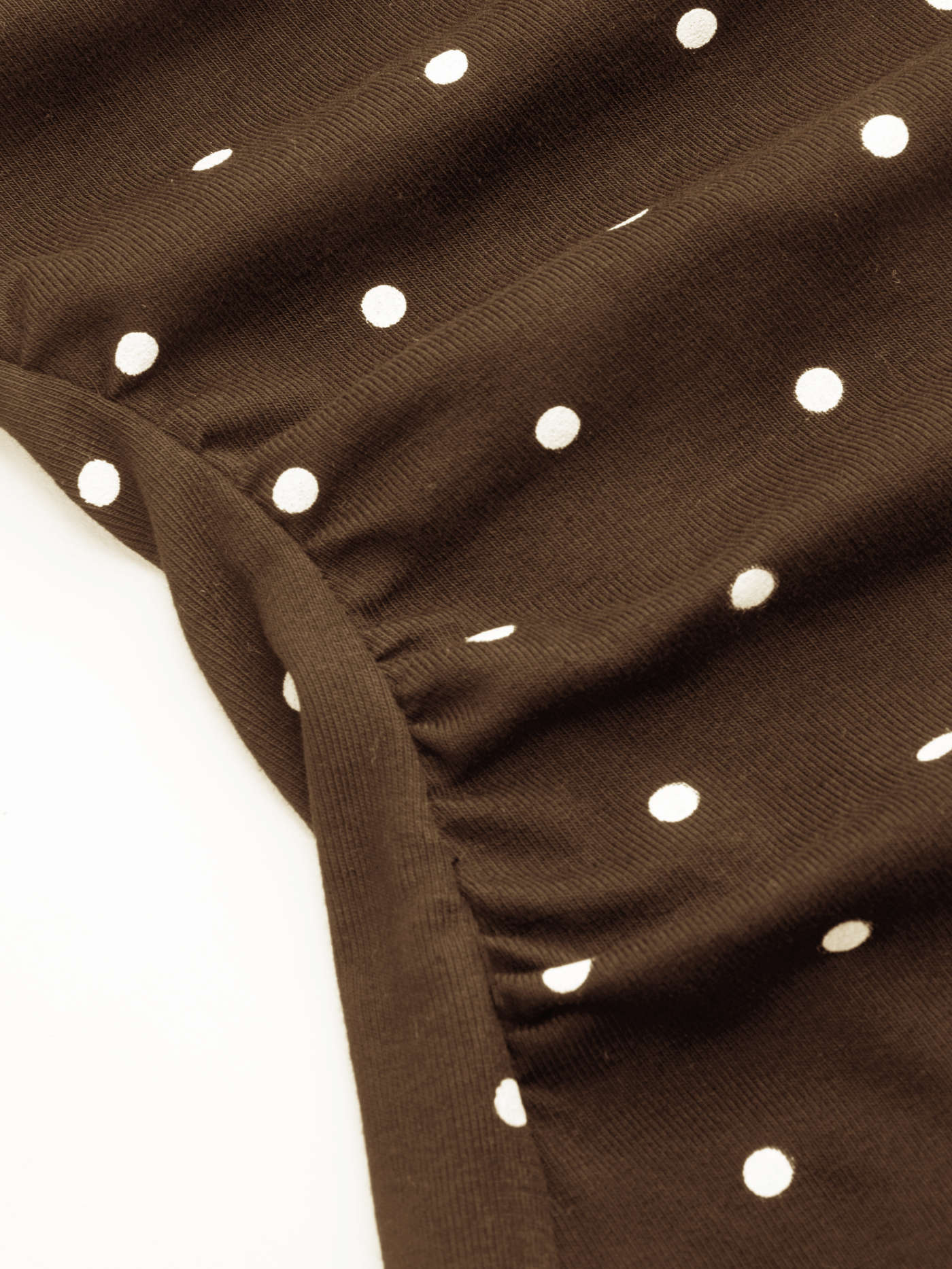 Knit Fabric Cotton-blend Boat Neck Knotted Polka Dot Ruched Tank Top For Daily Casual