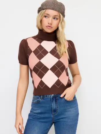 Knit Polo Striped Long Sleeve Top