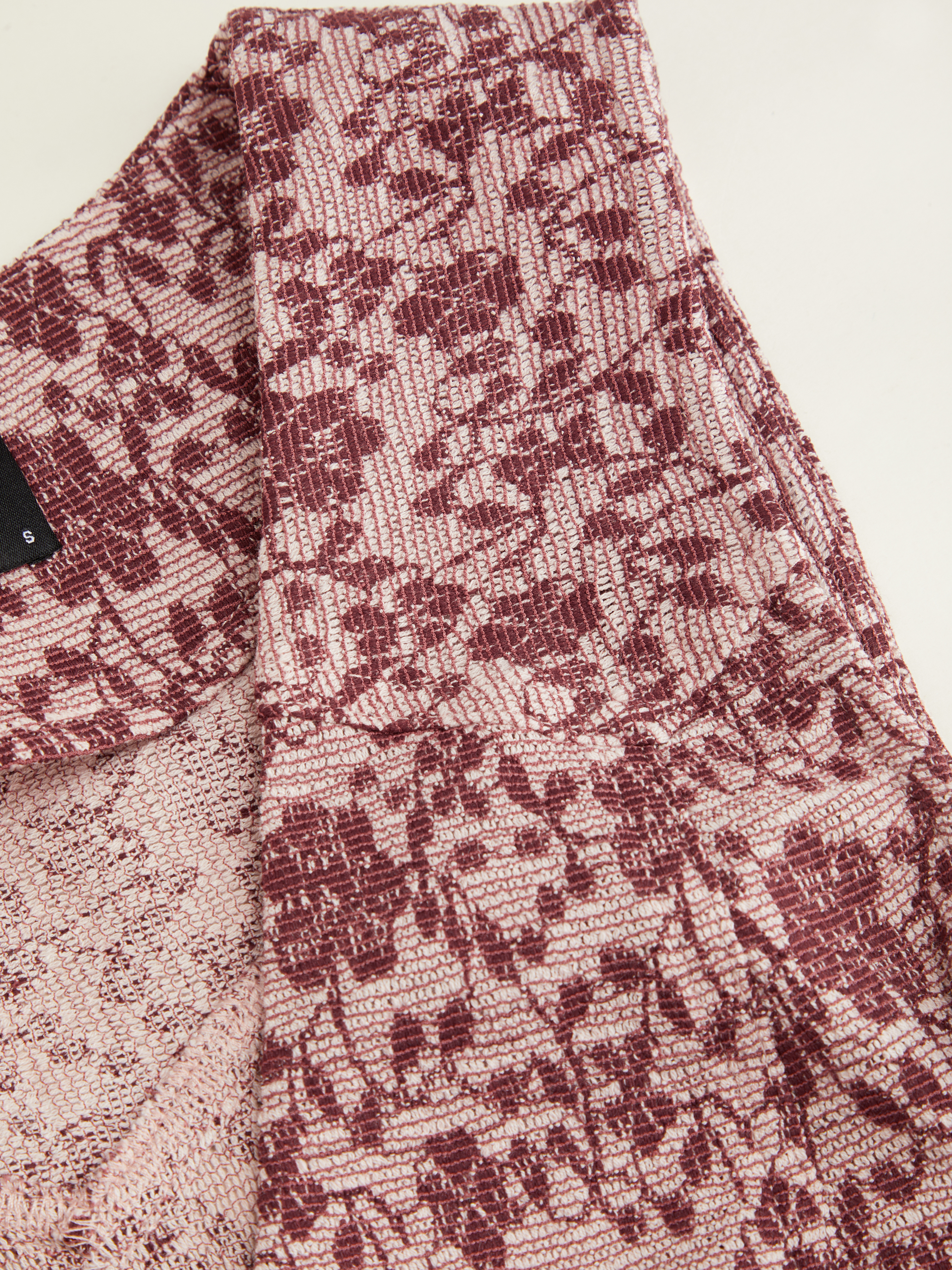 Jacquard V-neck Floral Button Uo Tie Back Mini Shift Dress