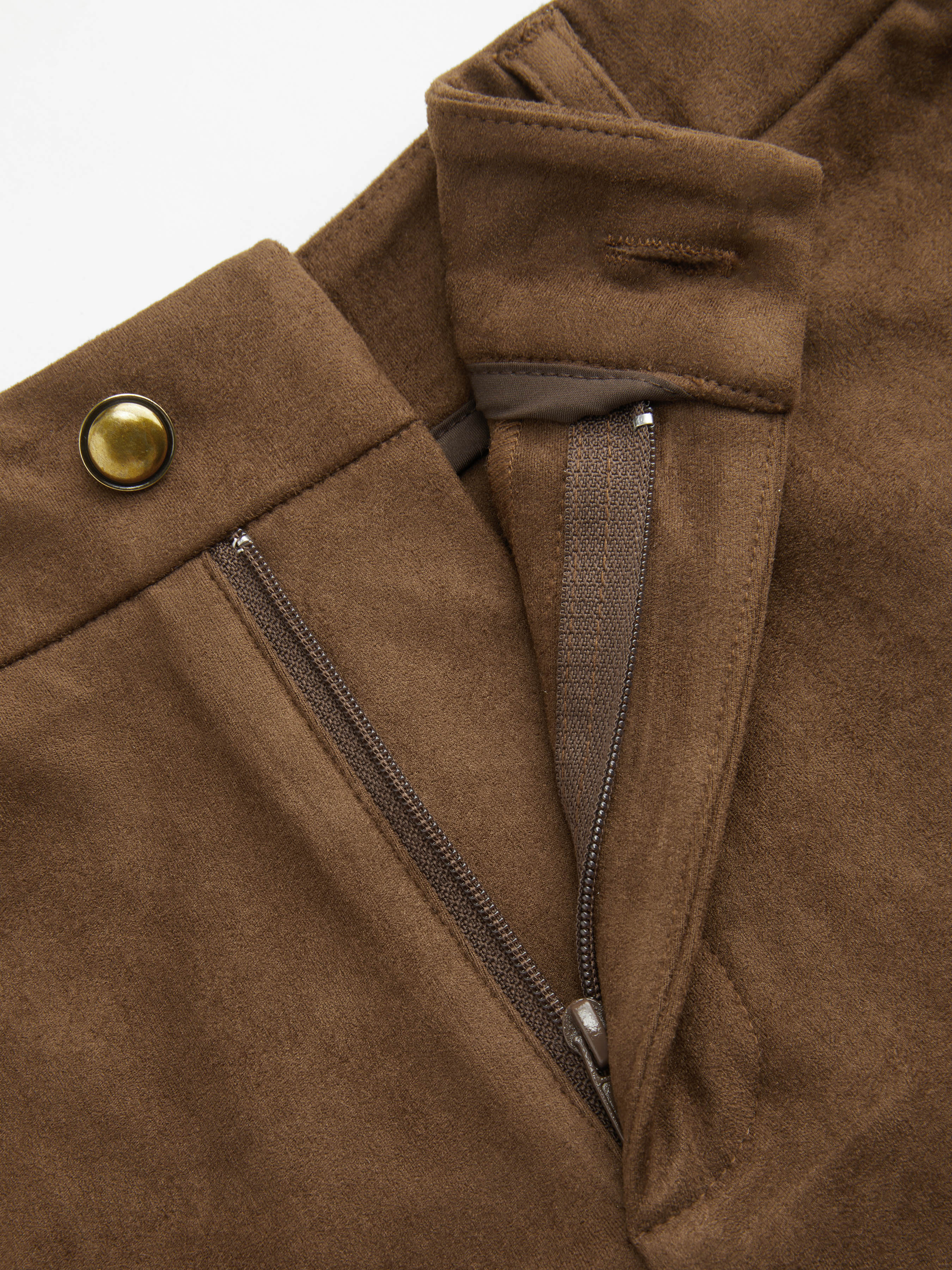Suede Low Rise Micro Shorts