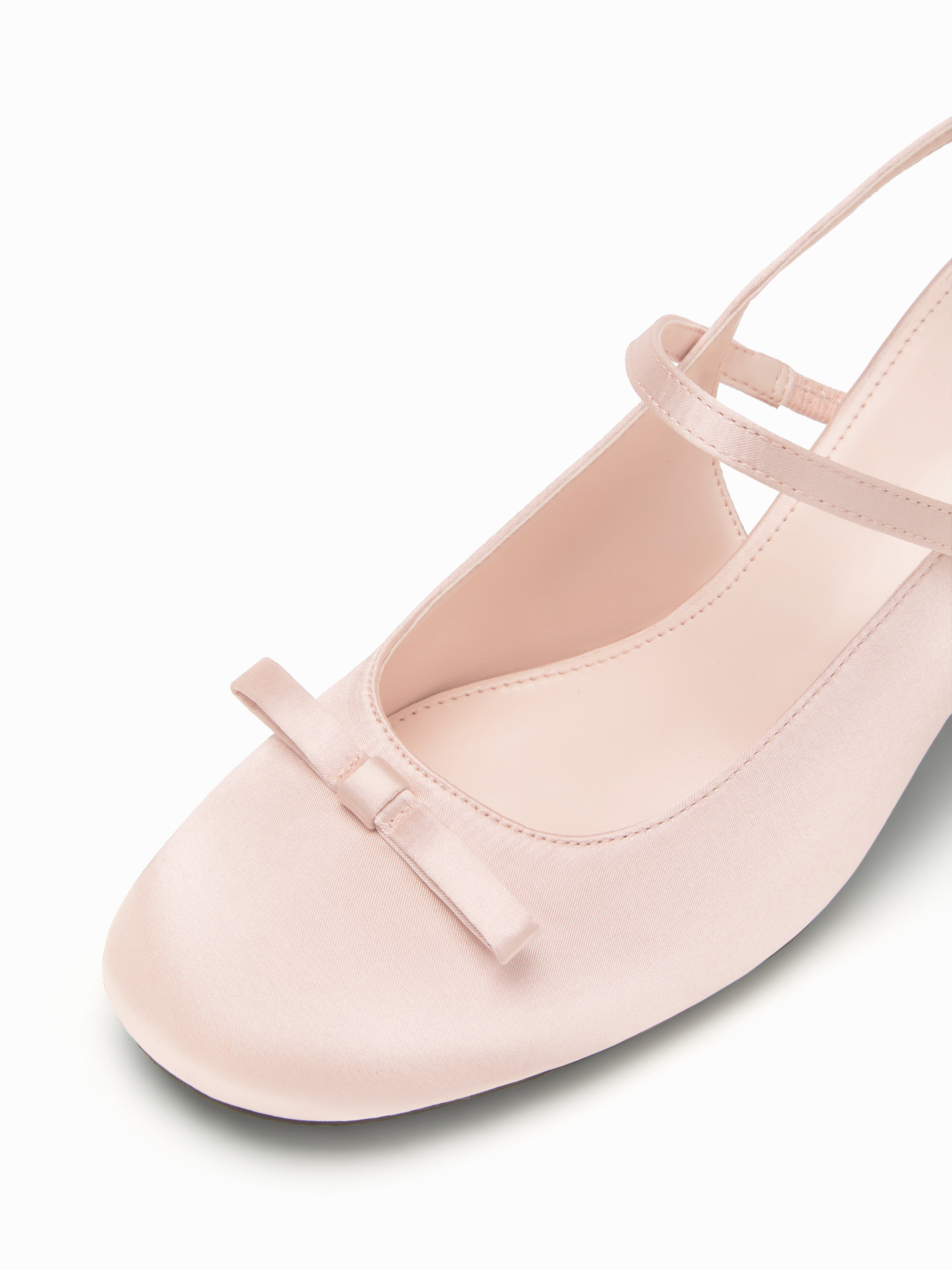Metallic Pointed Toe Slingback Kitten Heels