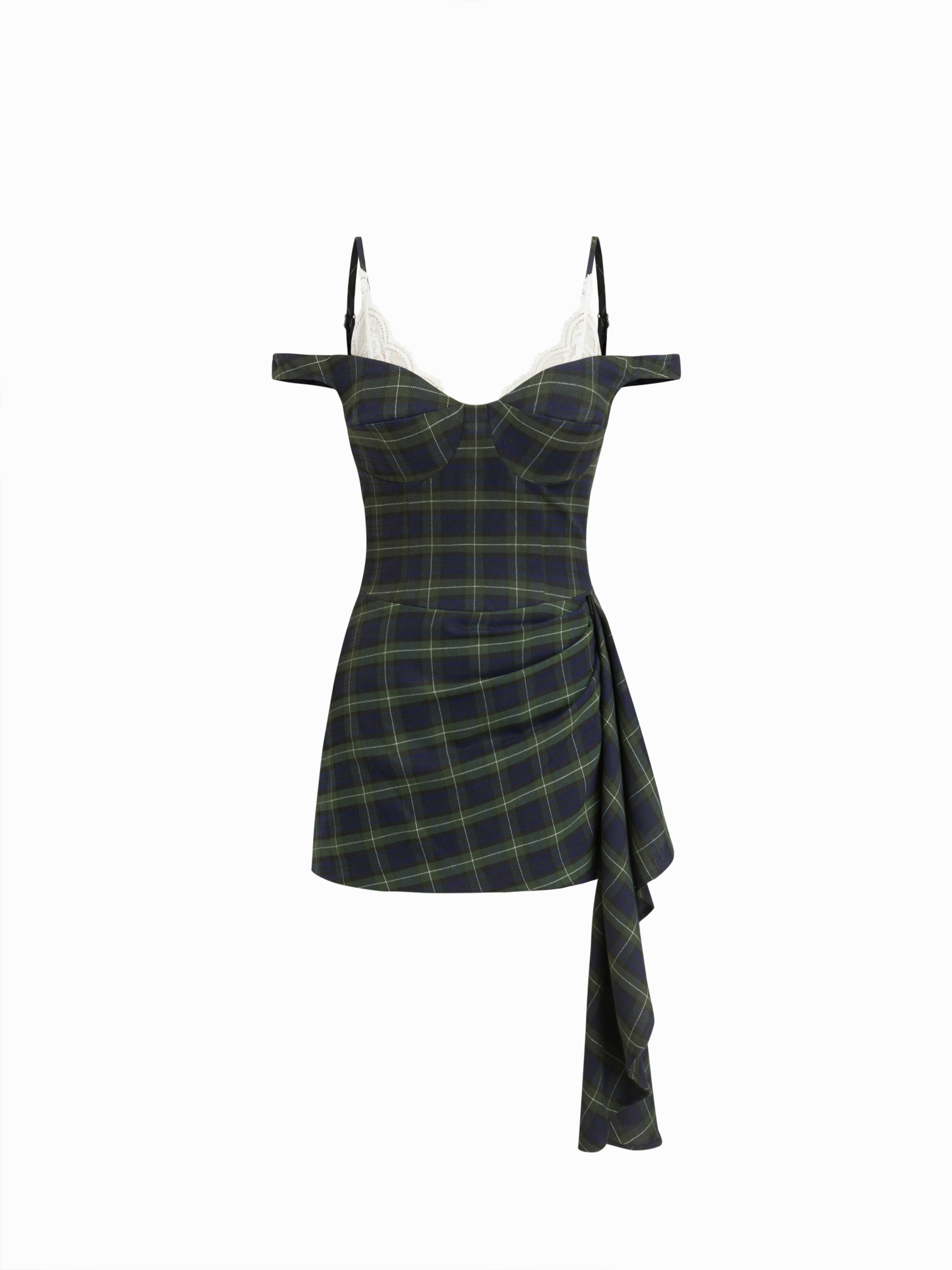 Woven Tube Stripe Backless Pleated Mini Dress For Coffee
