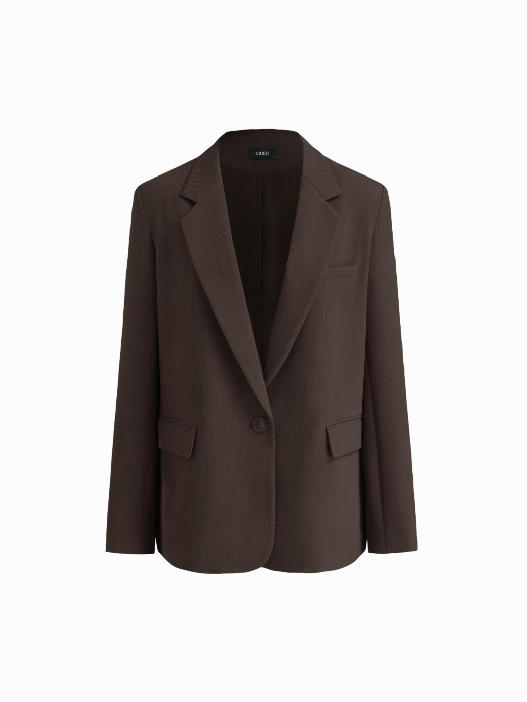 Blazer oversize con colletto dentellato