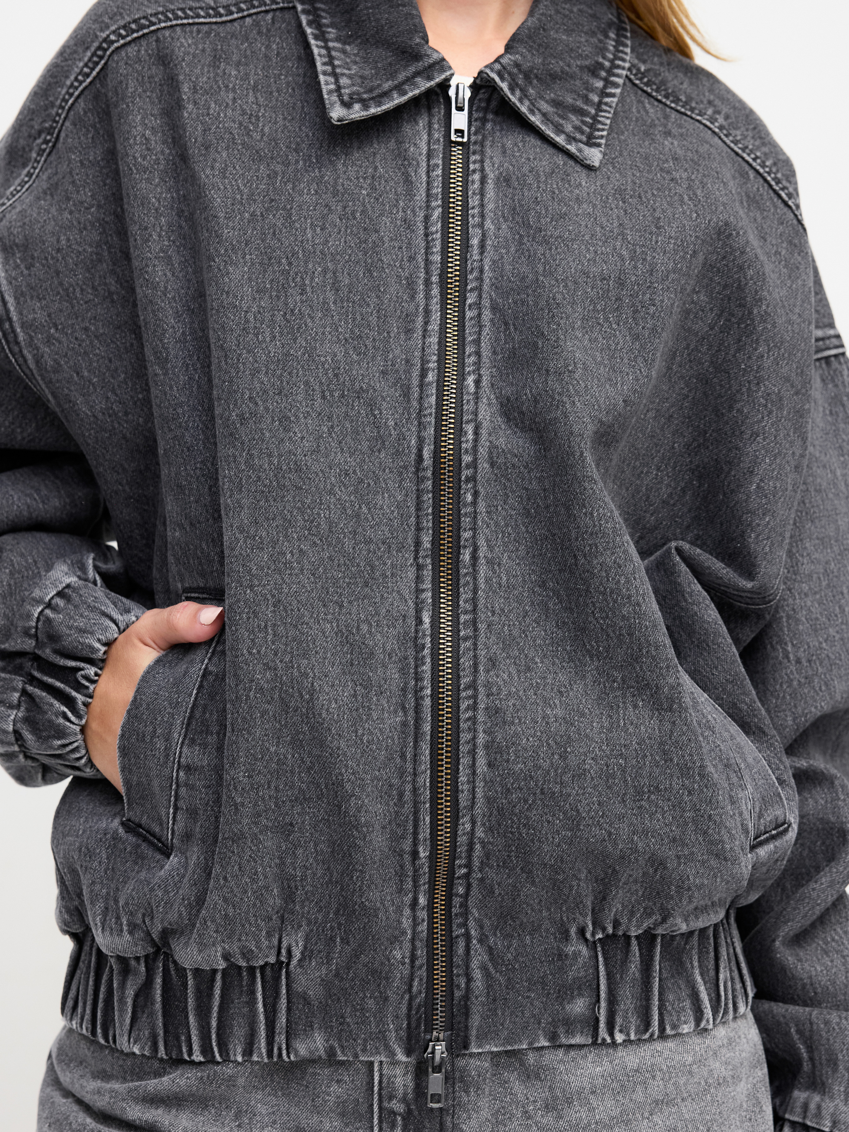 Denim The Aviator Jacket  For Daily Casual