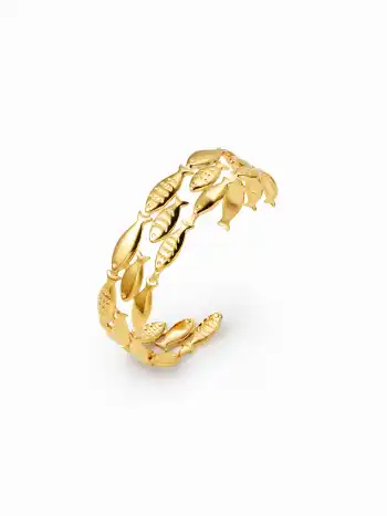 BRACCIALE A CERCHIO APERTO MULTISTRATO CON PESCE