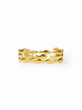 BRACCIALE A CERCHIO APERTO MULTISTRATO CON PESCE