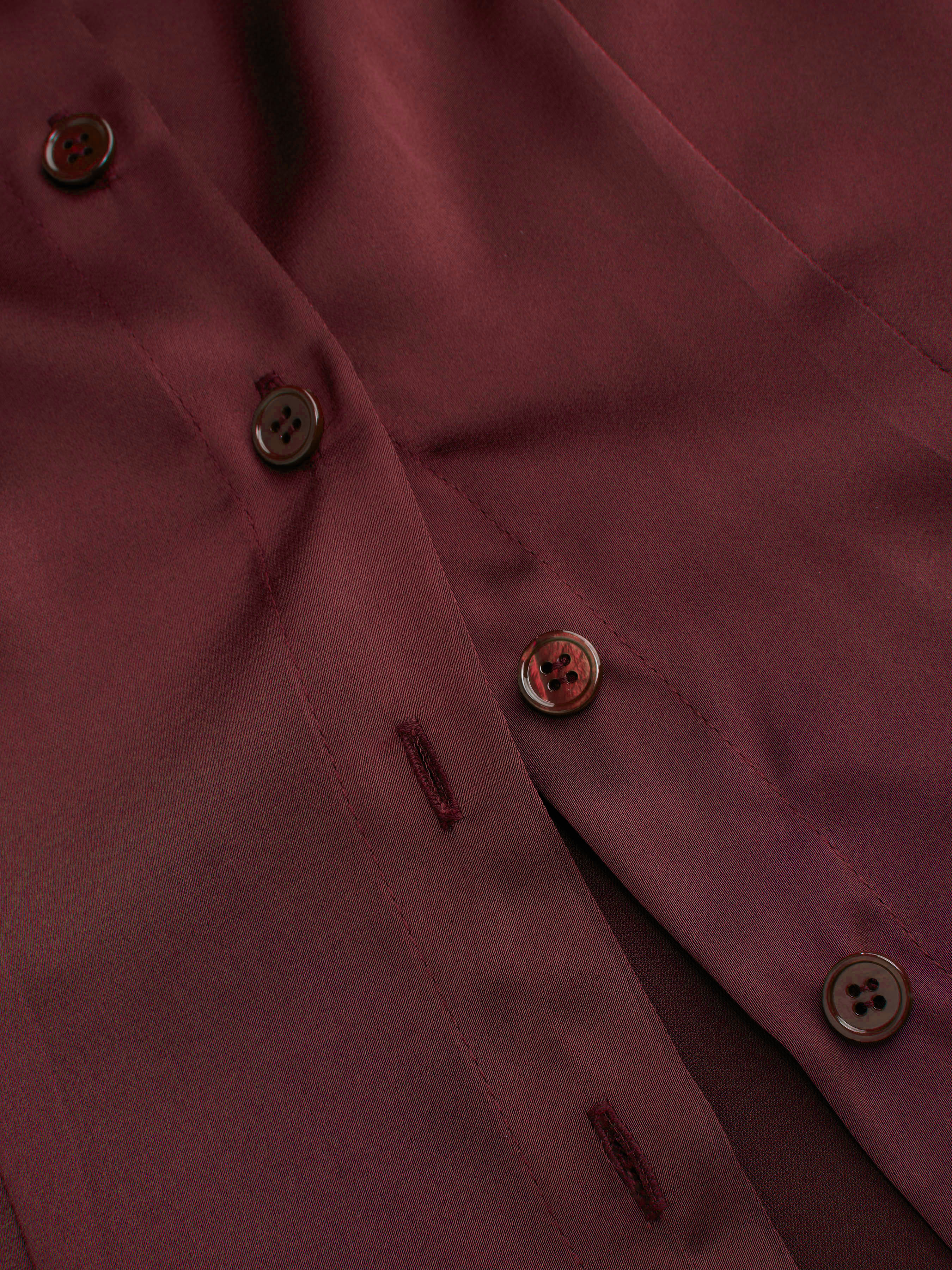 Satin Collar Short Sleeve Shirt