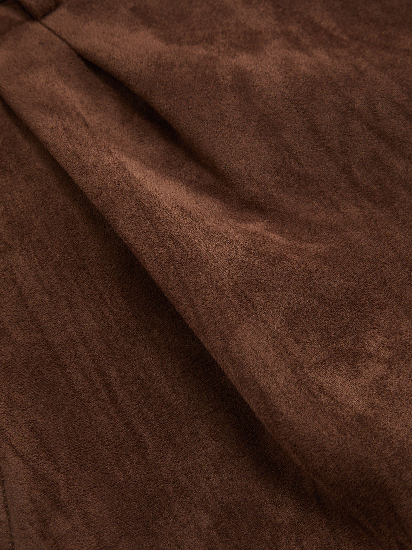Suede Low Rise Pleated Bermuda Shorts