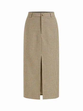 Funnel Collar Double Breasted Trench Coat With Belt