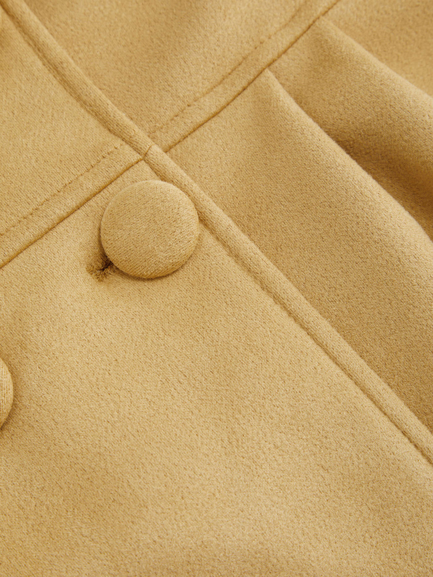 Suede Collar Puff Short Sleeve Button Mini Dress