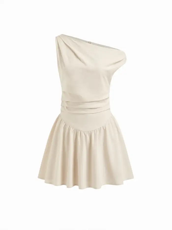 knee length dresses for ladies Lipstick Ruched Ruffle Mini Skirt main image 0