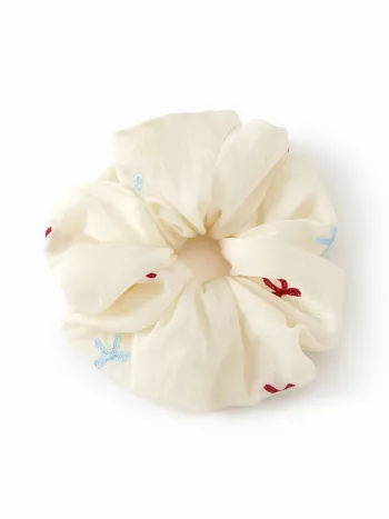 SCRUNCHIE RICAMATO CON FIOCCO
