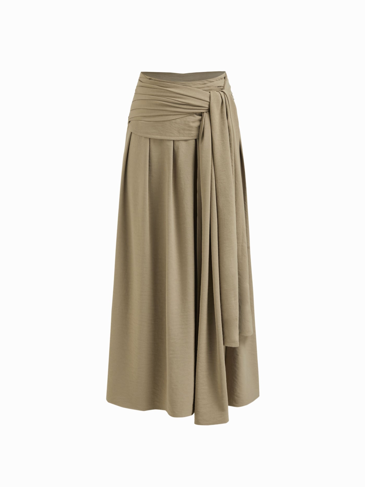 Mid Pleated Midi Skirt