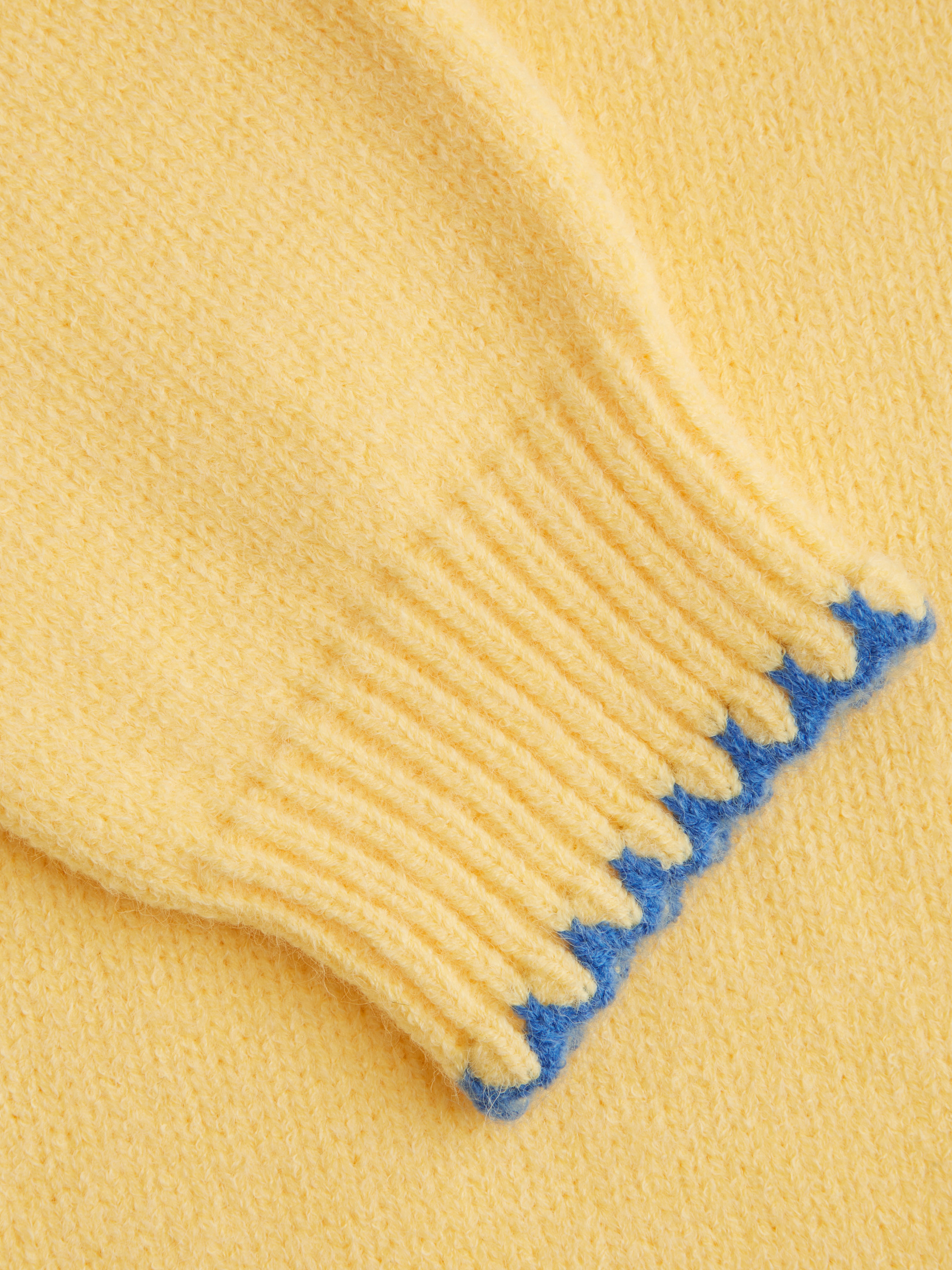 Knit Round Neckline Contrasting Binding Oversized Long Sleeve Top