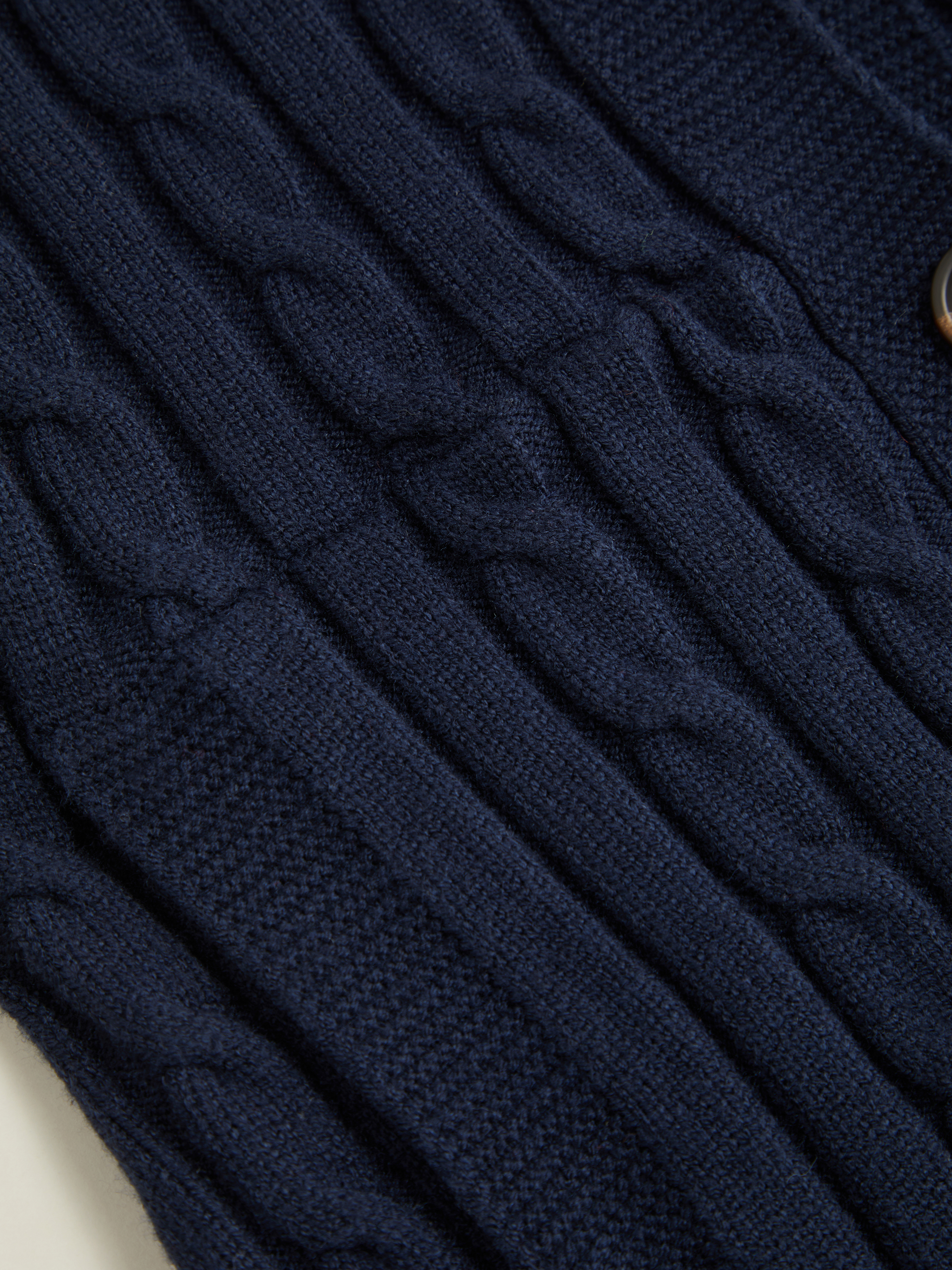 Cardigan en maille côtelée à capuche et manches longues