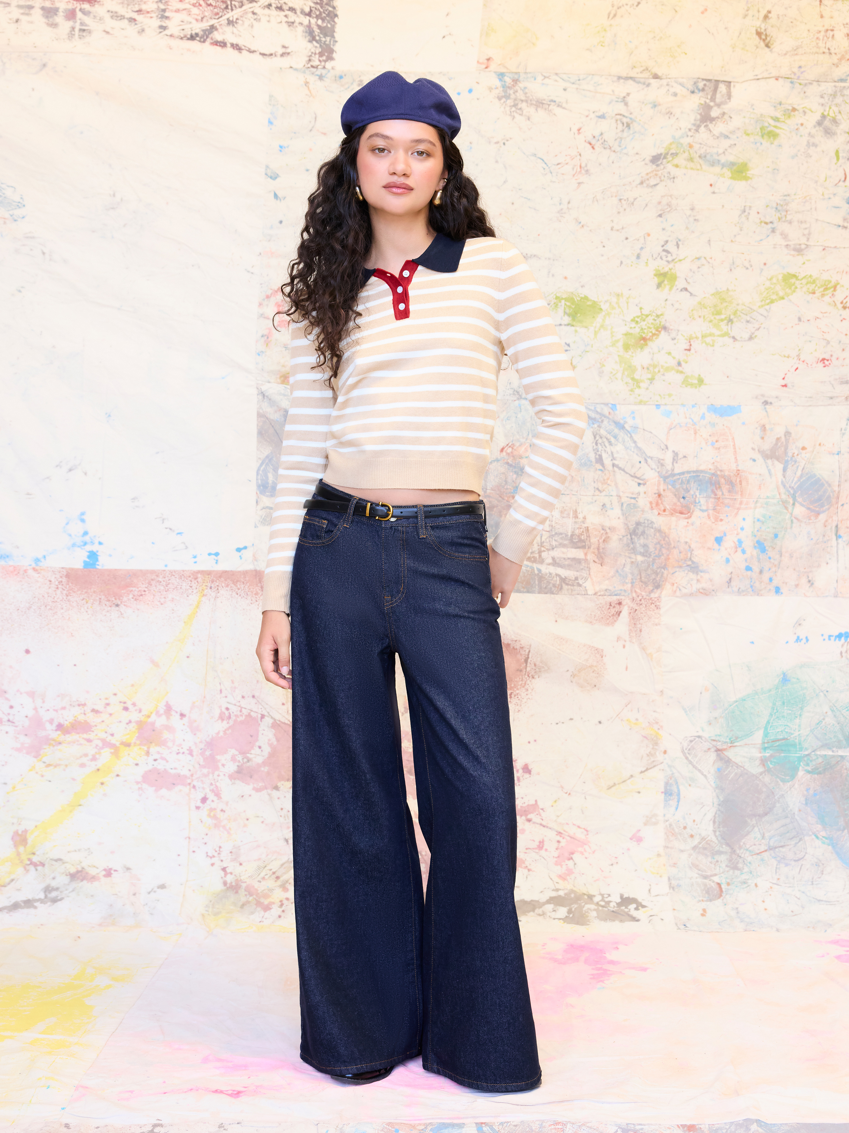 denim denim cargo pants Denim Low-Rise Baggy For Daily Casual