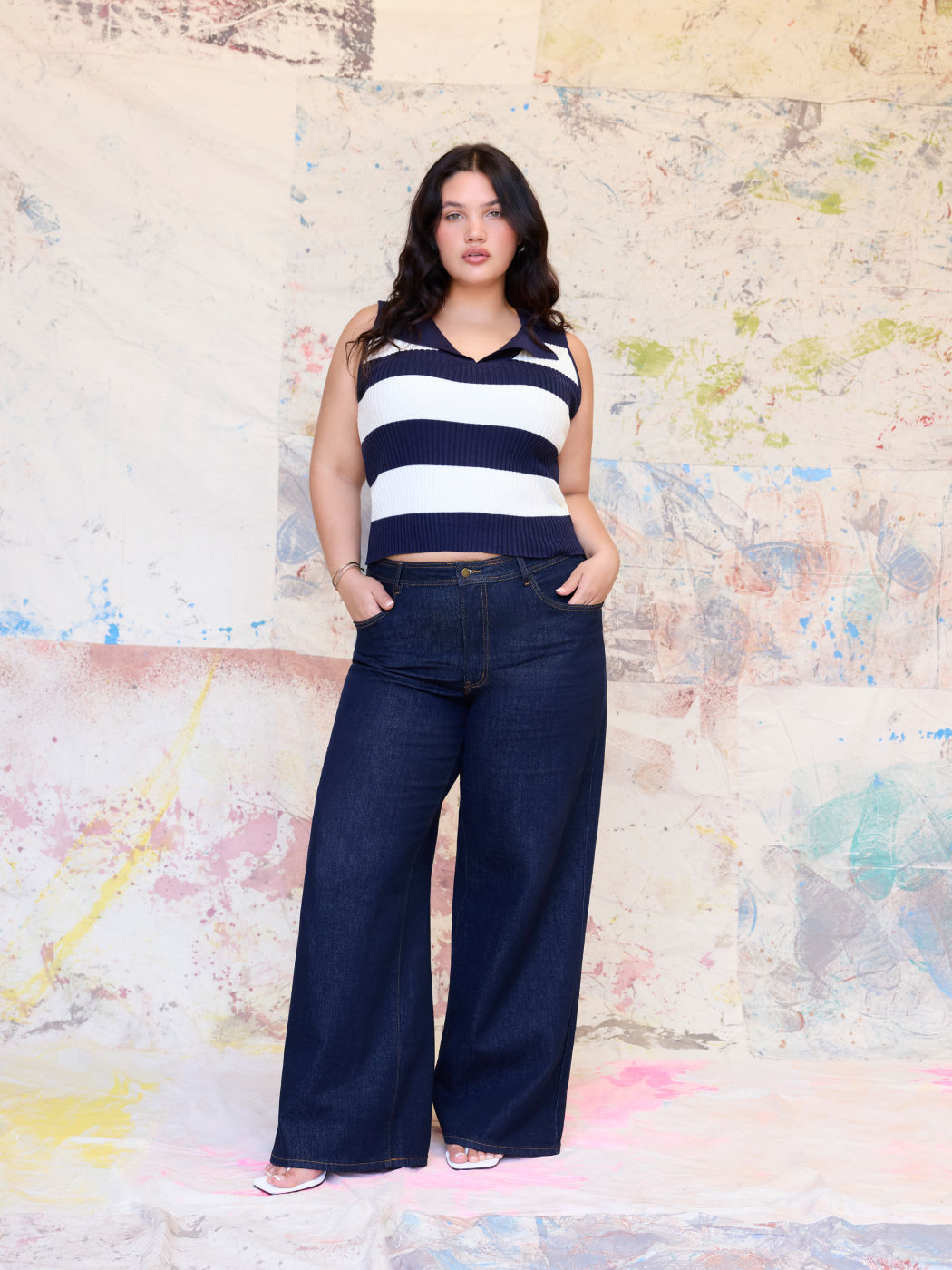 High-Rise Wide Leg Curve & Plus