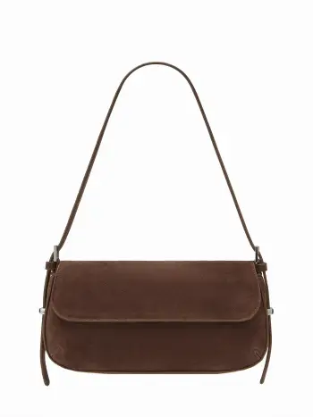 BORSA A SPALLA IN ECOPELLE SCAMOSCIATA