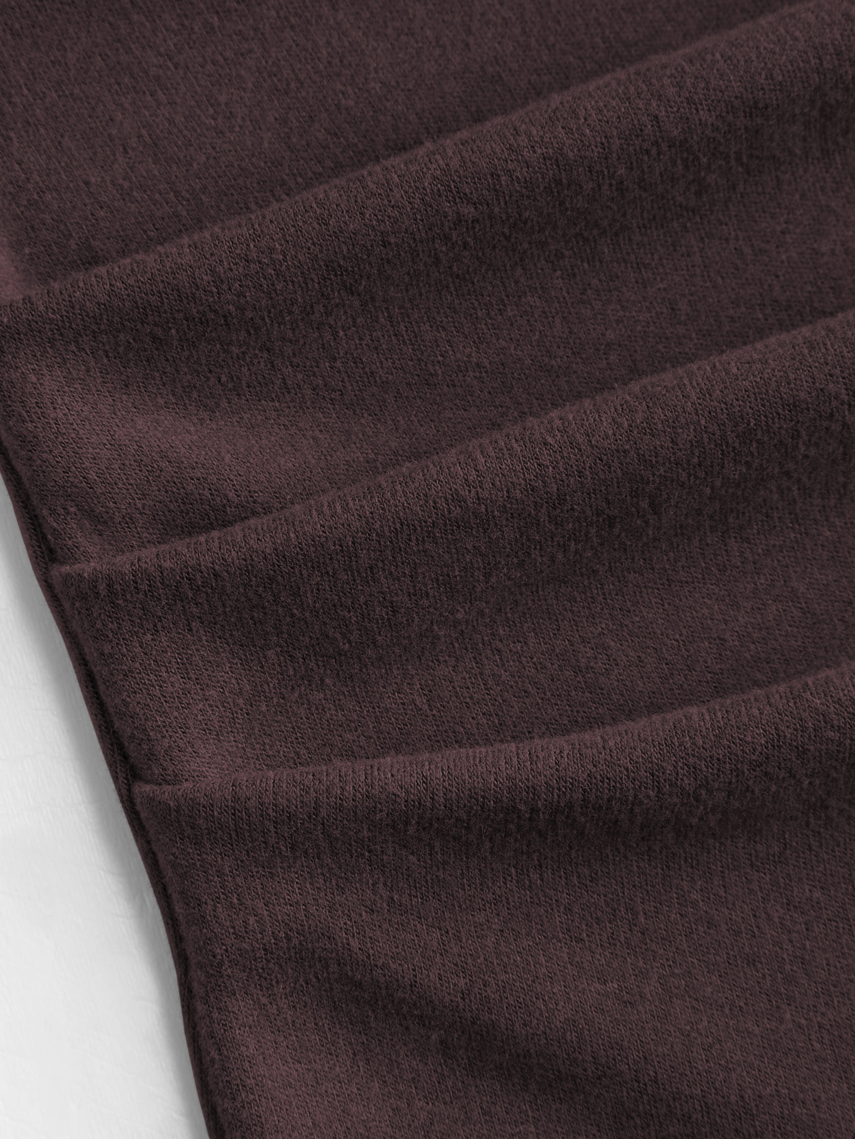 サーマルコットンブレンド アシンメトリーネック 長袖 ルーシュ入りトップス