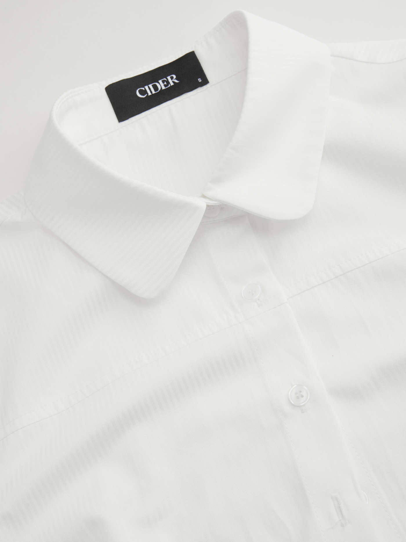 Cotton-blend Collar Long Sleeve Shirt