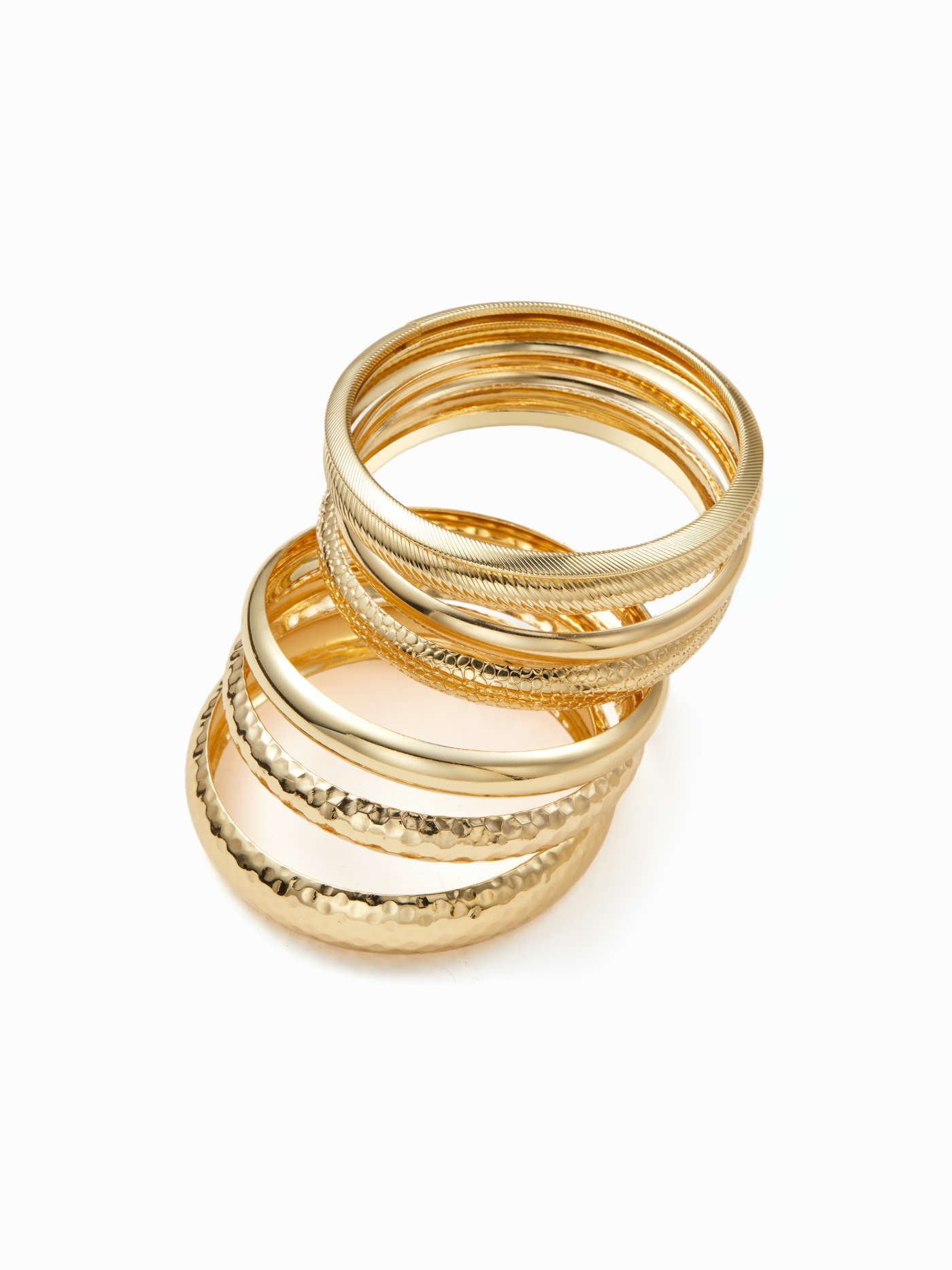 7PCS TEXTURED BANGLE BRACELET SET