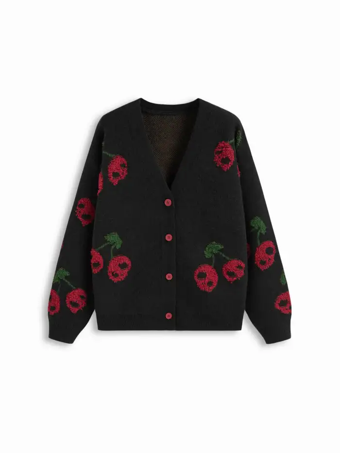 Haut en maille XXL aux motifs étoiles et lunes