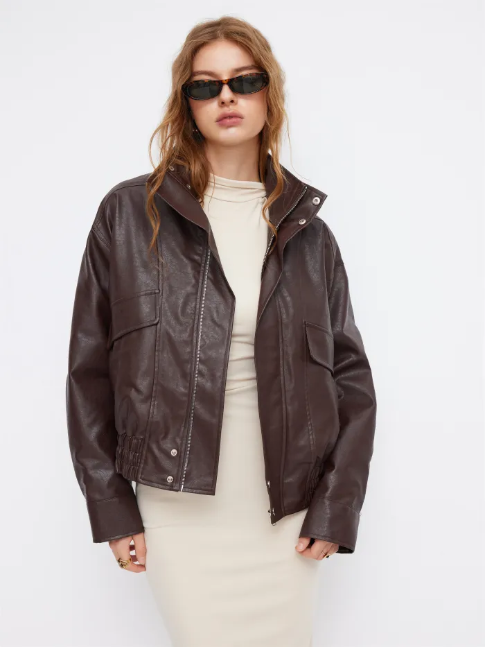Corduroy Double Breasted Jacket With Belt