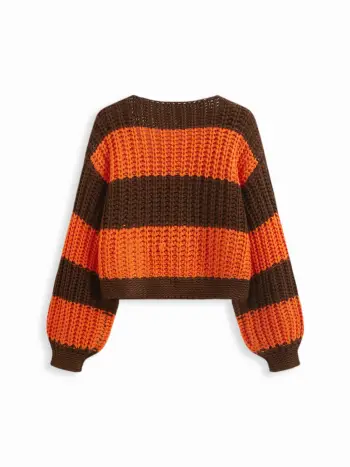 Cardigan in maglia con scollo a V e laccetti sul davanti