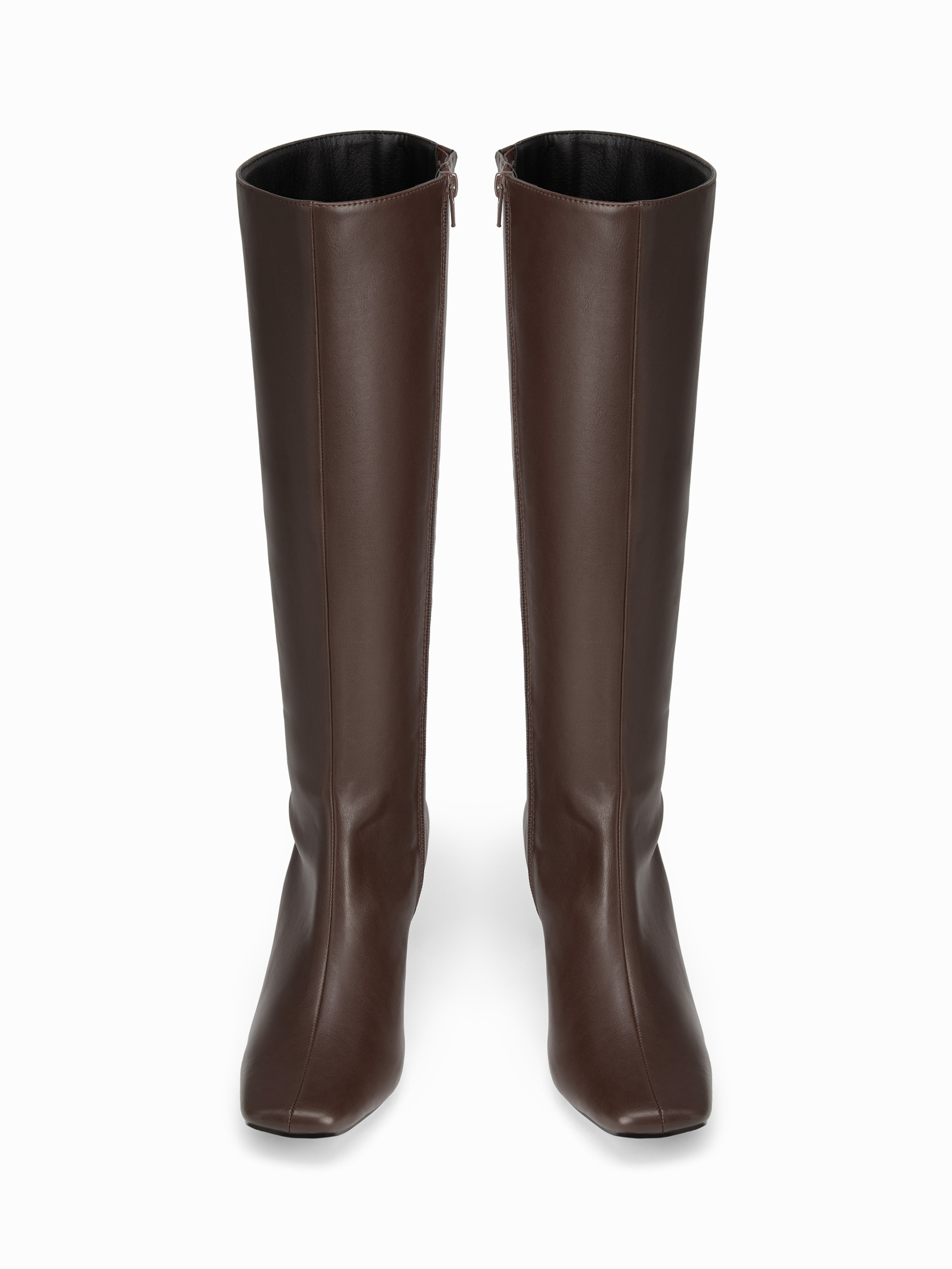 SQUARE TOE STILETTO KNEE HIGH BOOTS