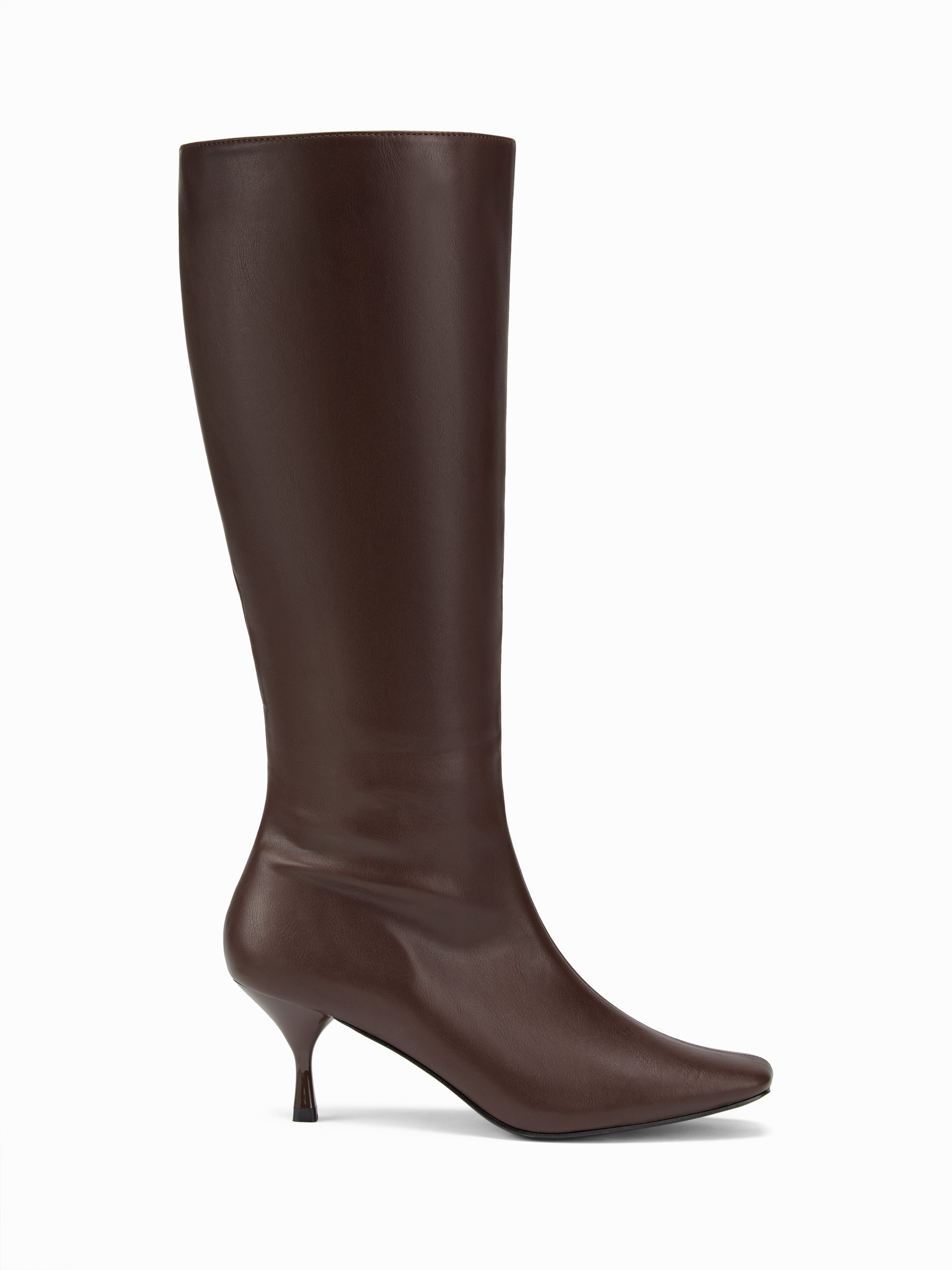 SQUARE TOE STILETTO KNEE HIGH BOOTS