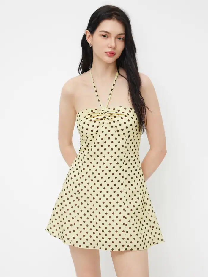 retrofete ester satin halter dress Ester Dress – Retrofete main image 1