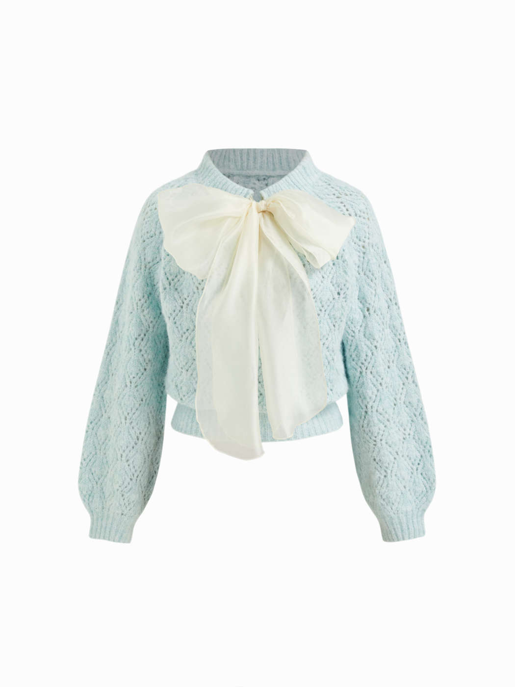 Tessuto in maglia Top in maglia con misto lana, collo alto con