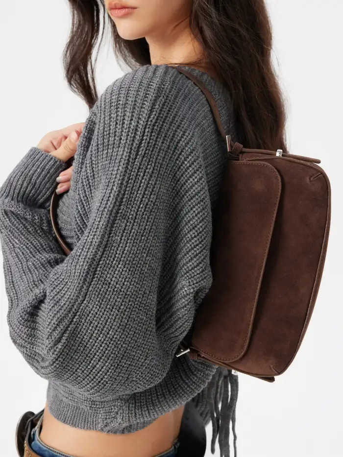 Bolso de hombro a cuadros
