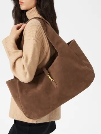 BORSA TOTE IN ECO-PELLE SCAMOSCIATA