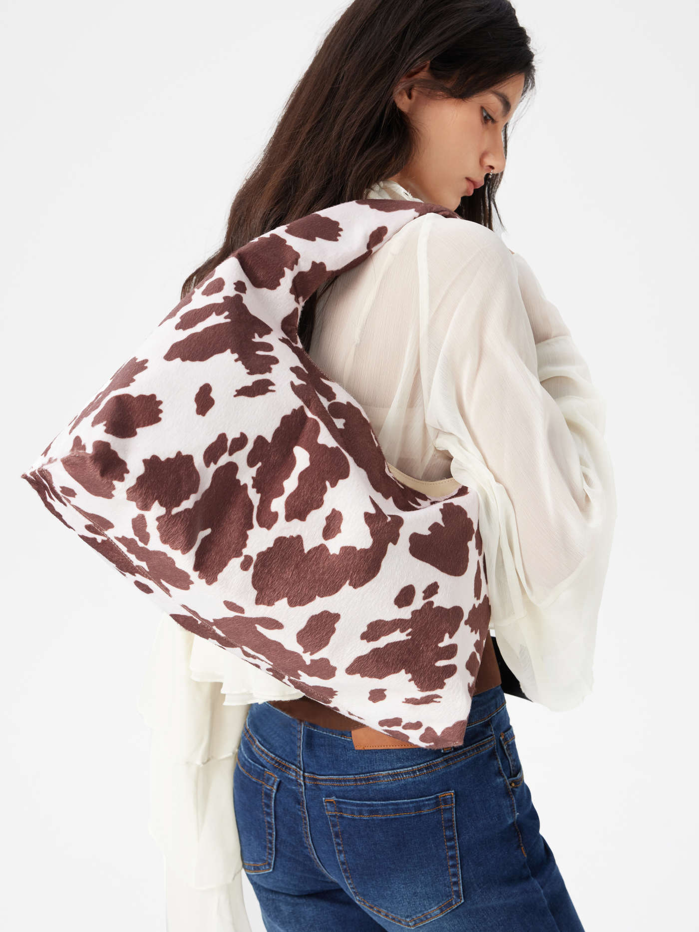 COWHIDE PRINT TOTE BAG
