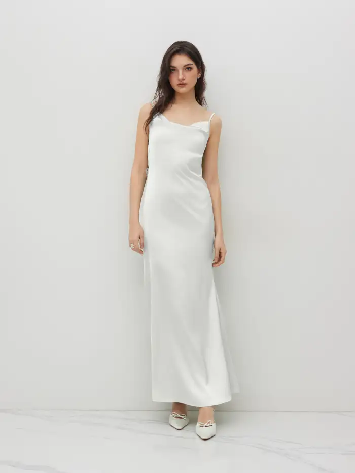 Jacquard Halter Neckline Floral Lace Up Maxi Dress