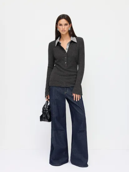 Corduroy High Rise Solid Pleated Wide Leg Trousers With Belt