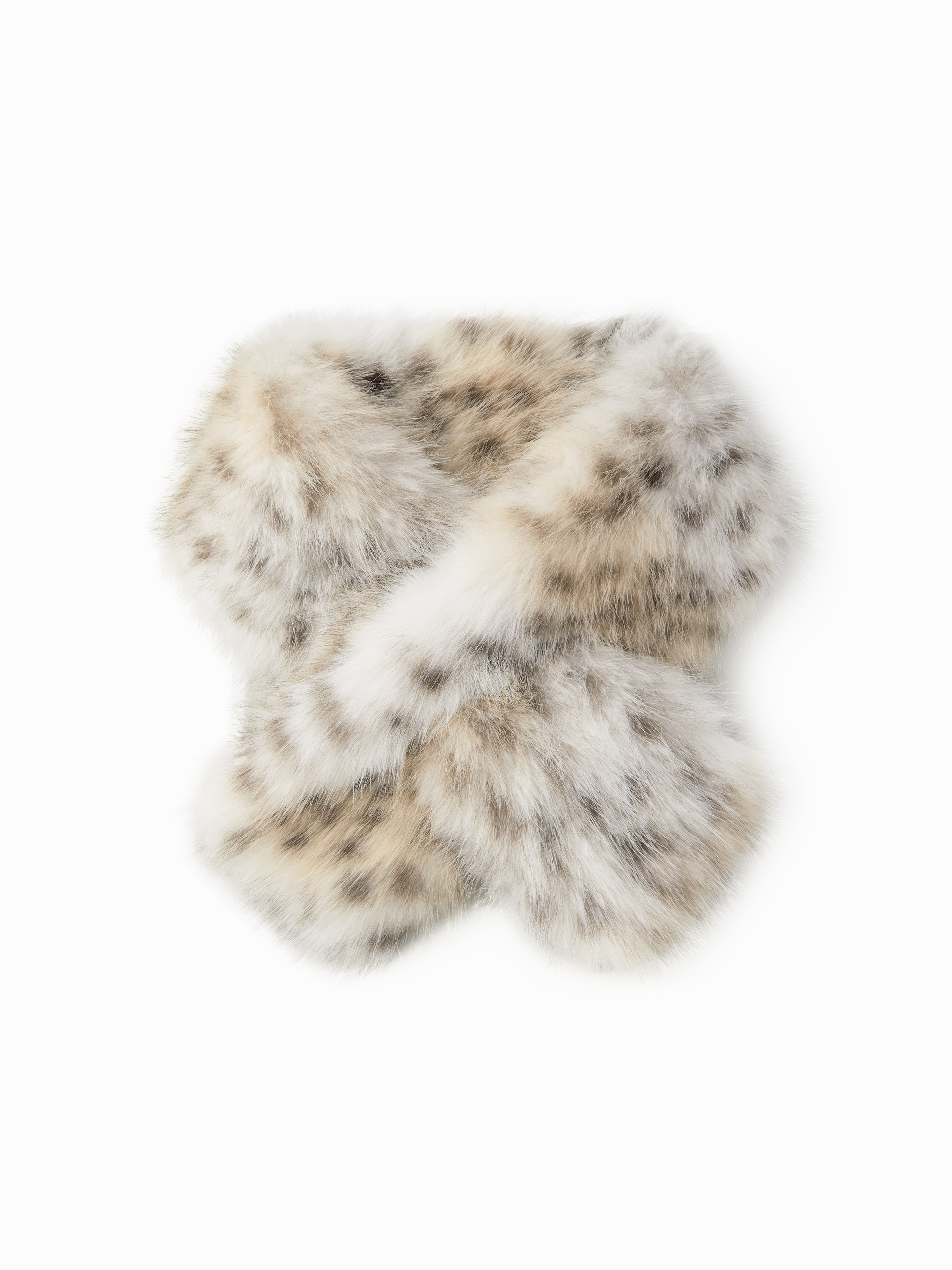 LEOPARD PRINT FUZZY SCARF For Daily Casual Coffee Shop Work
