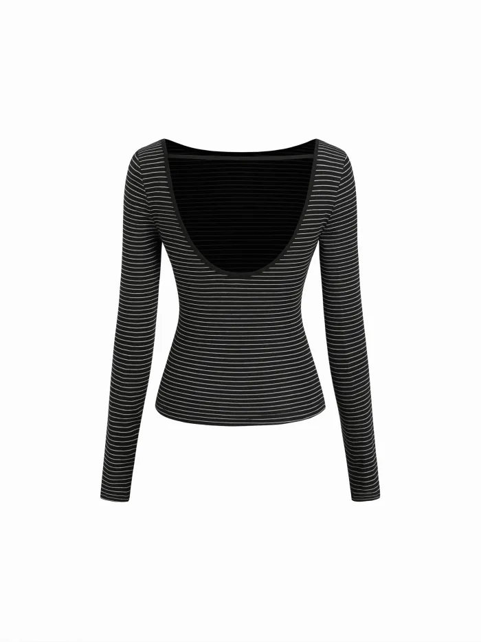 Asymmetrical Neck Long Sleeve Contrasting Lace Ruched Tee