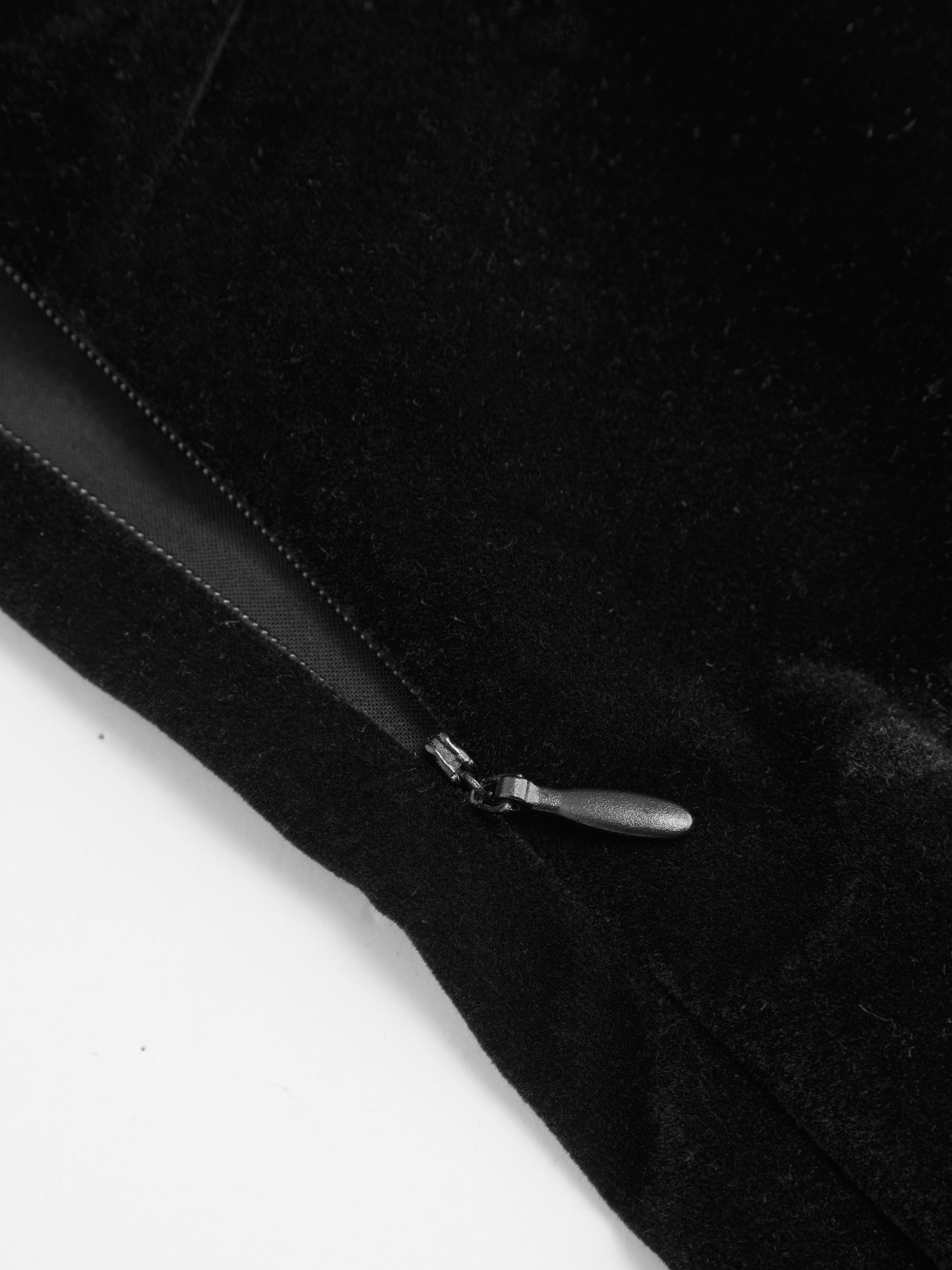 Velvet Asymmetrical Neck Bowknot Mini Dress