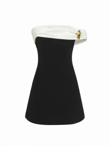Mesh Solid Rosette Mini Skirt